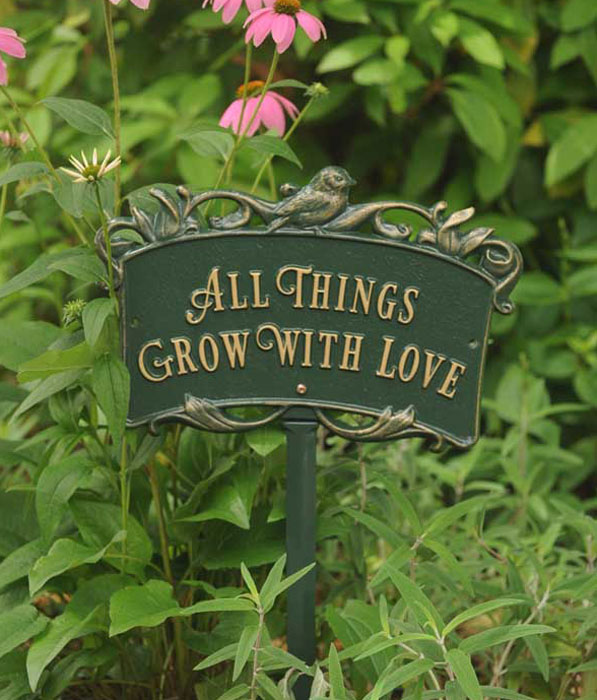 9440: All Things Grow with Love Sign/Green (Product Detail)