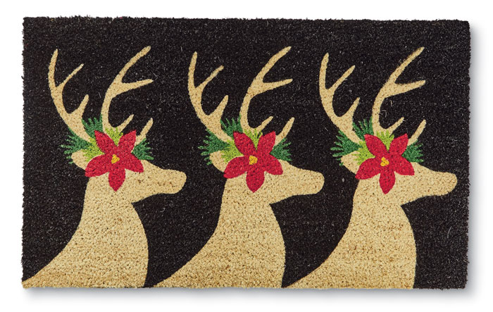 8985: Holiday Deer Coir Mat (Product Detail)