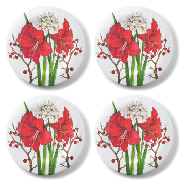 9144: Amaryllis Dinner Plates 10.5" (Set of Four) (Product Detail)