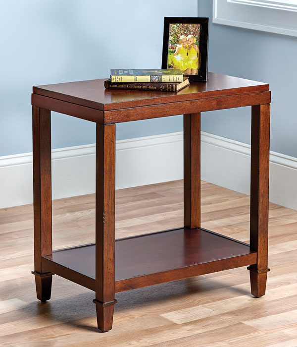 9160: Two-Tier Table with Classic Straight Legs (Product Detail)