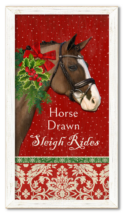 9091: "Sleigh Rides" Wall Art - Brown Horse (Product Detail)