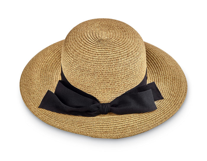 9348: Twill Sun Hat with Black Ribbon (Product Detail)