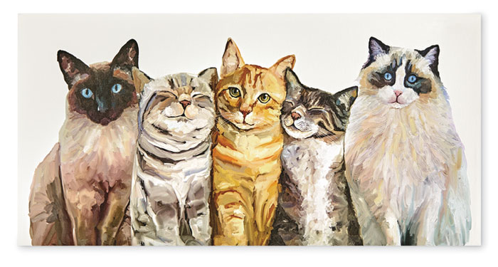 2789: Cat Bunch Art 24"x12" (Product Detail)