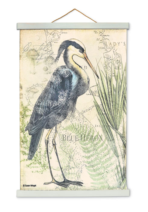 9532: Blue Heron Wall Hanging I (Product Detail)