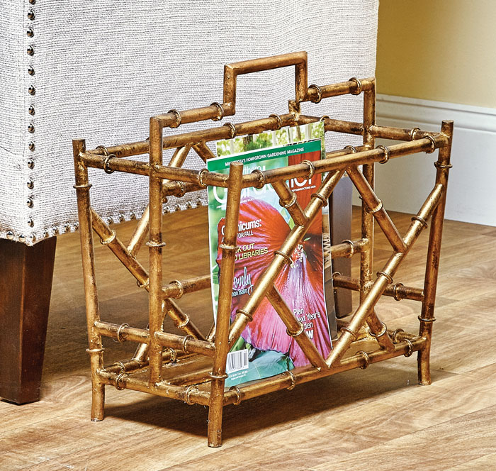 5681: Iron Bamboo Magazine Rack (Product Detail)