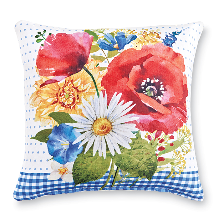 3938: Poppy Bouquet Pillow II (Product Detail)