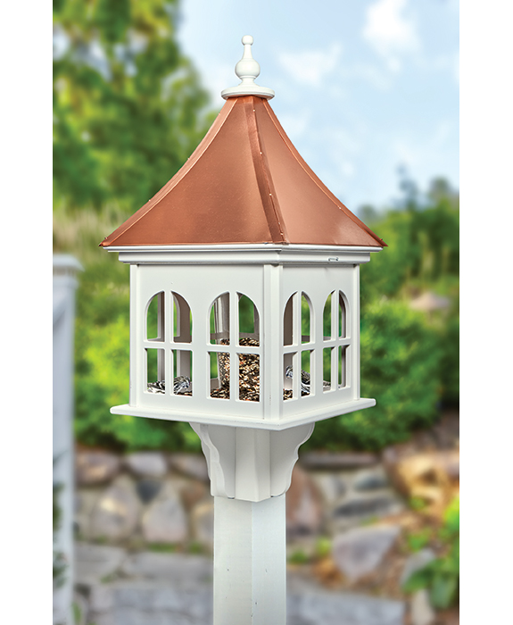 4712: Birdfeeder with Arched Windows and Copper Roof (Product Detail)