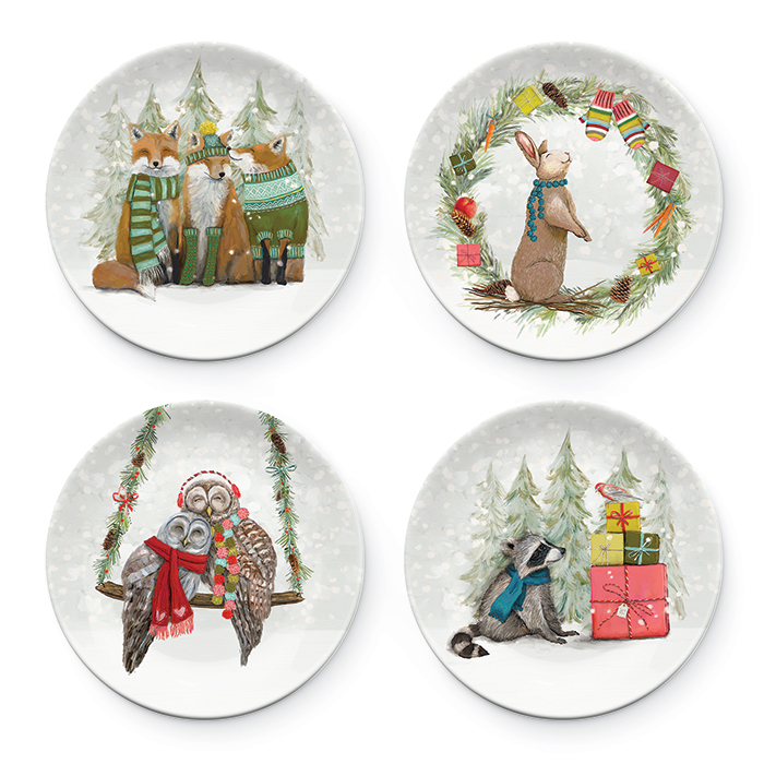 1010: Santa Claws Plates (Set of Four) (Product Detail)