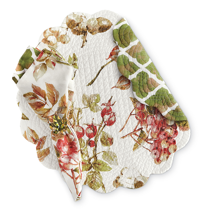 5700: Autumn Botanical Round Napkins (Set of Four) (Product Detail)