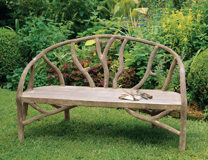 1754: Faux Bois Arbor Bench (Product Detail)