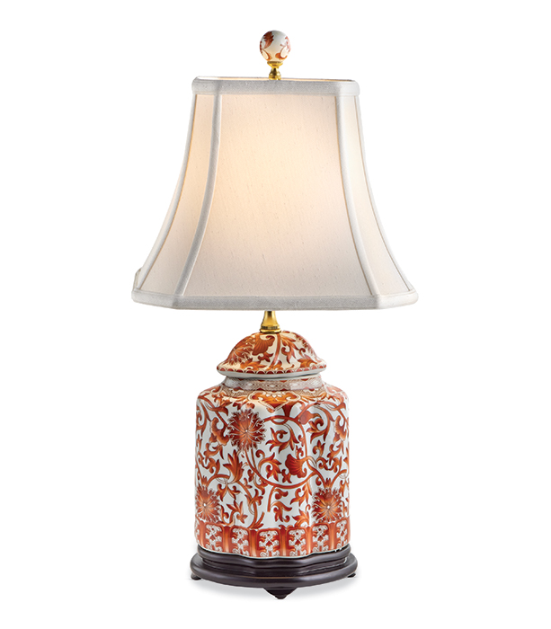 9334: Orange Floral Lamp (Product Detail)