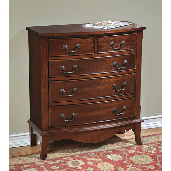 7490: Bow Front Chest with Five Drawers (Product Detail)