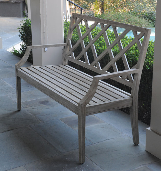 1847: Lattice Bench  / Teak 4