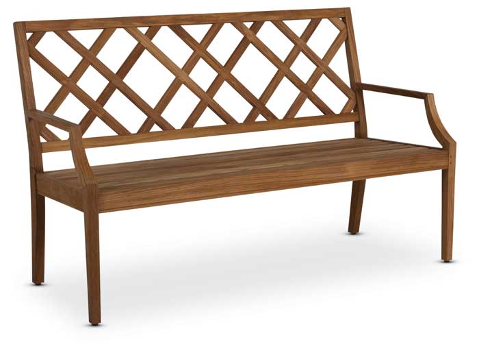 1849: Lattice Bench / Teak 5