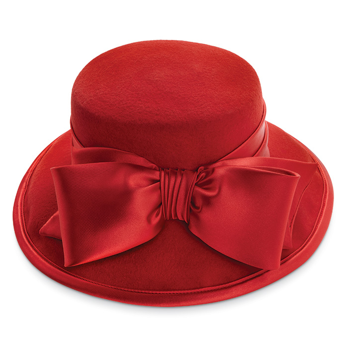 2008: Felt Hat with Satin Bow (Product Detail)