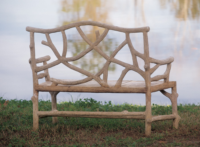 2050: Faux Bois Woodland Bench (Product Detail)