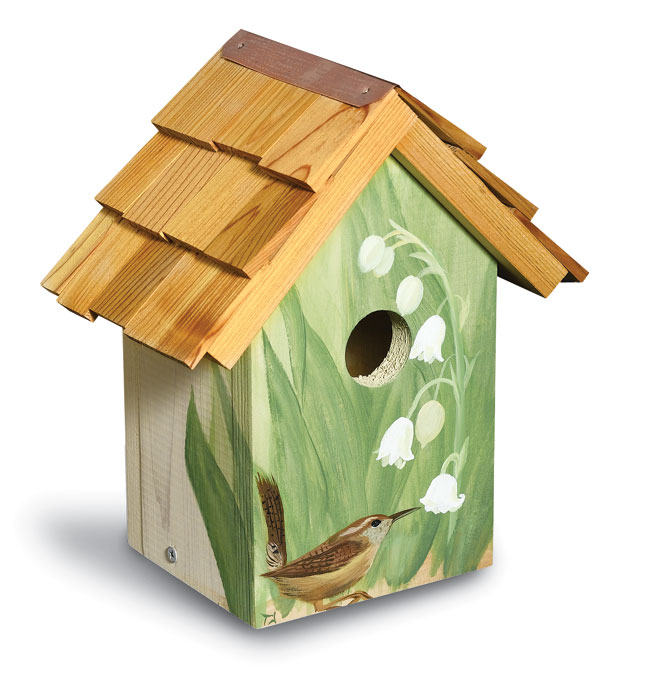 2578: Hand-Painted Wren Birdhouse (Product Detail)