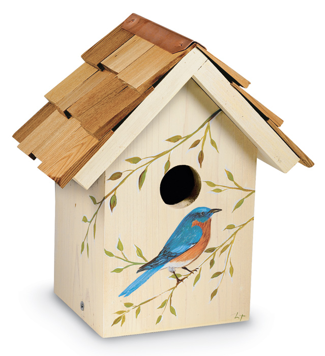 3387: Hand-Painted Bluebird House (Product Detail)