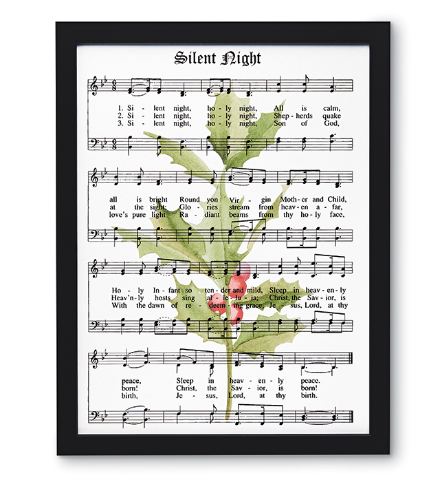 3223: Silent Night Sheet Music with Holly (Product Detail)