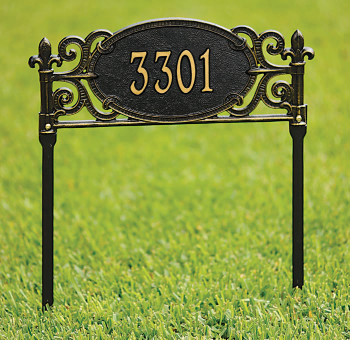 4095: Charleston Lawn Address Sign (Product Detail)