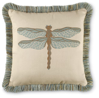 4288: Dragonfly Pillow - Blue (Product Detail)