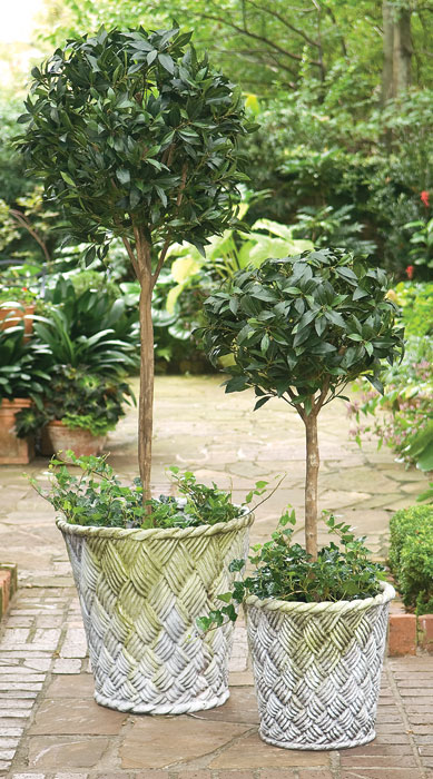 4460: Weave Basket Planter  - Medium (Product Detail)