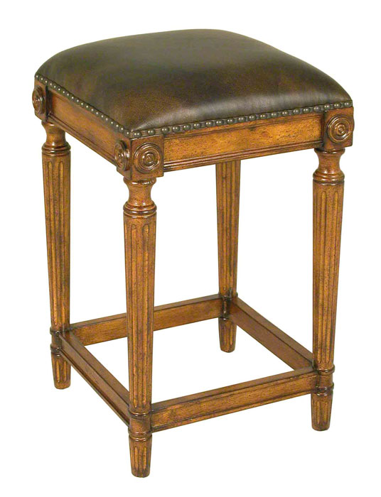 4934: Leather Seat Counter Stool - Pair (Product Detail)