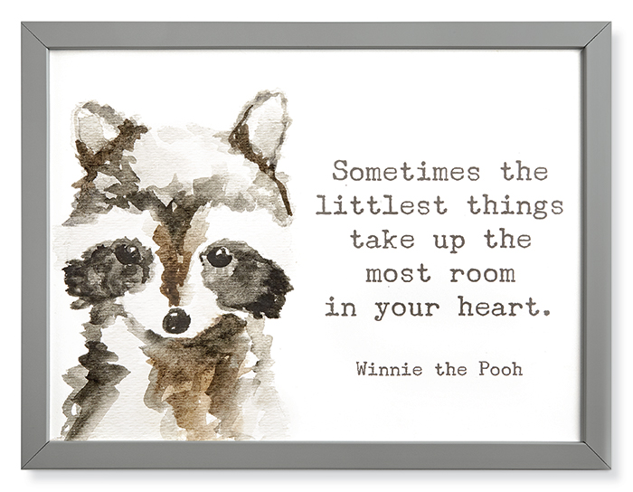 6052: Raccoon with Winnie the Pooh Quote (Product Detail)