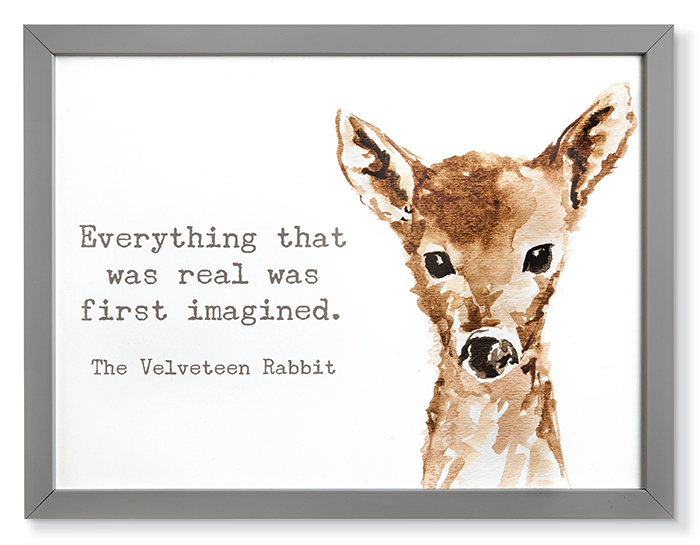 6053: Deer with Velveteen Rabbit Quote (Product Detail)