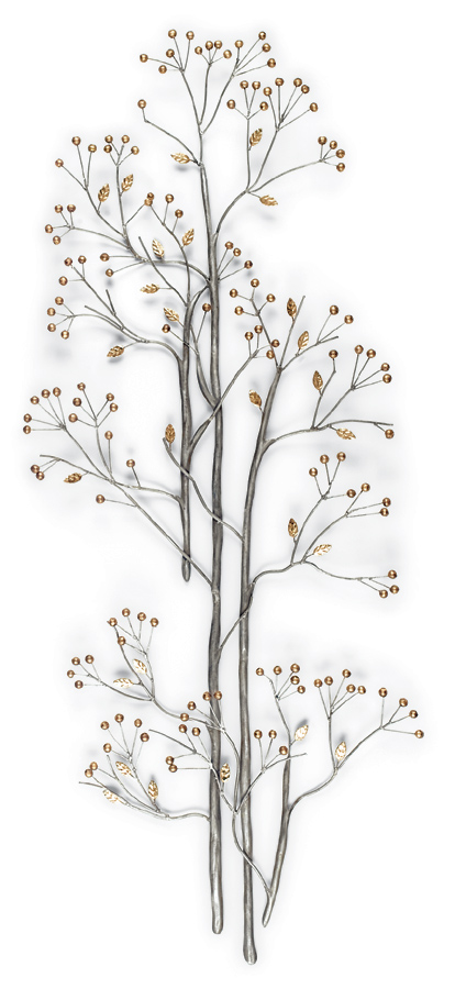 6093: Branch With Berries / Silver and Gold (Product Detail)