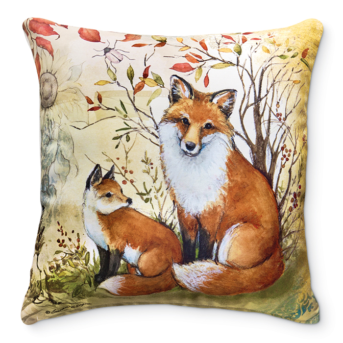 8098: Mother Fox and Young Fox Pillow (Product Detail)