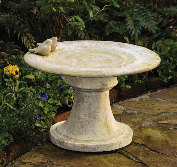 1384: Birdbath with Finches (Product Detail)