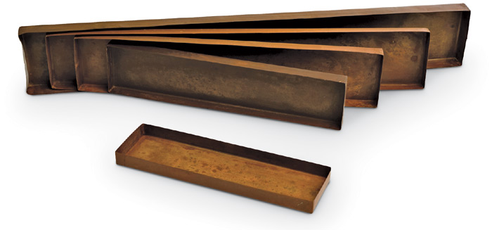 1376: Faux Copper Windowsill Tray - 14"L (Product Detail)