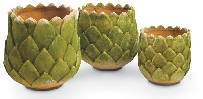 1419: Terra Cotta Artichoke Planter/Small (Product Detail)