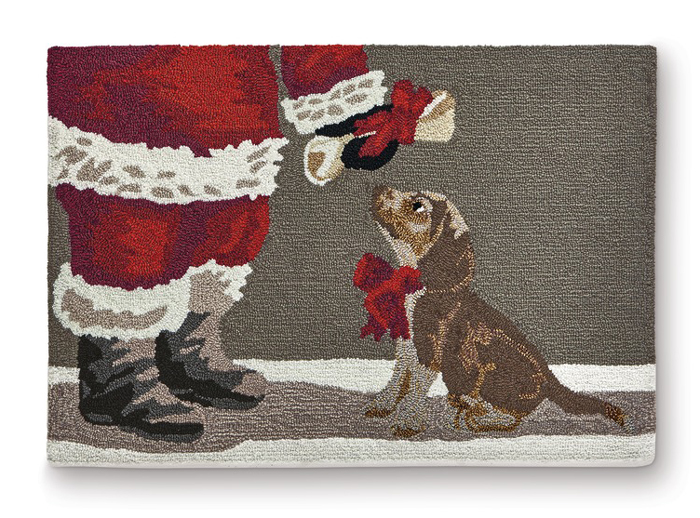 5340: Good Dog with Santa Rug - 24" x 36" (Product Detail)