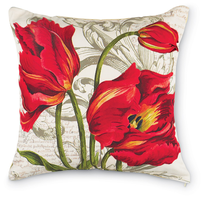 2234: Red Tulip Pillow (Product Detail)