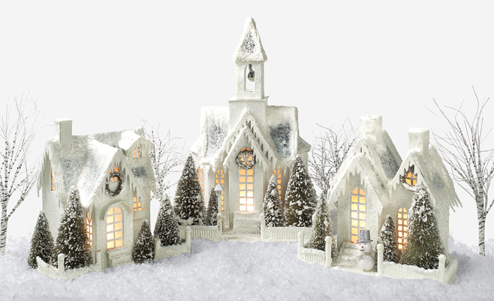 6119:  Winter Lighted Cottages (Set of Two)  (Product Detail)