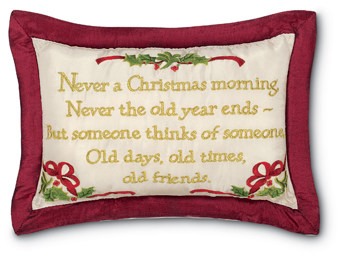 5203: "Never A Christmas Morning" Pillow  (Product Detail)