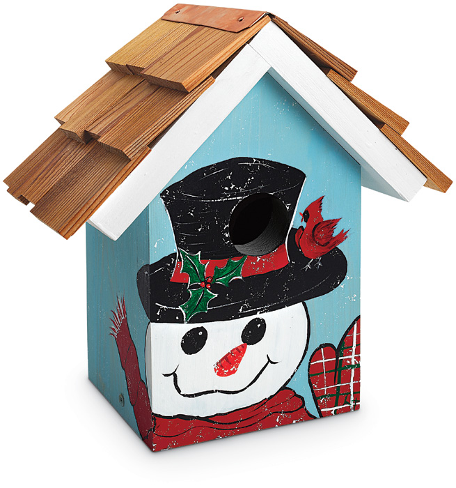 5004: Hand-Painted Snowman Birdhouse (Product Detail)