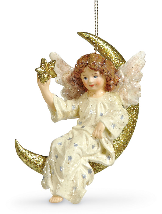 5608: Angel and Moon Ornament  (Product Detail)