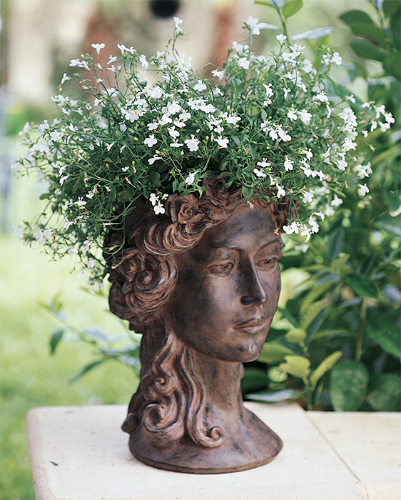 9614: Lady with Flowers Planter (Product Detail)