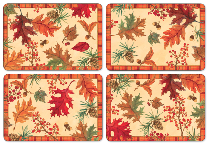 8695: Autumn Leaves Placemats (Set of Four) (Product Detail)