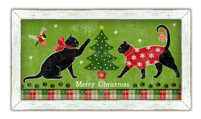 6182: "Merry Christmas" Meows Wall Art (Product Detail)