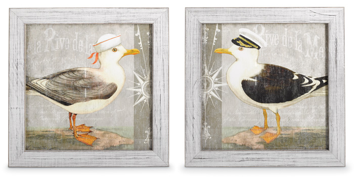 6431: Midshipmen Seagulls Wall Art (Set of Two) (Product Detail)