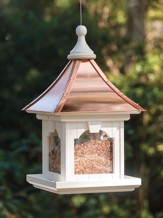 6484: Copper Hanging Bird Feeder (Product Detail)