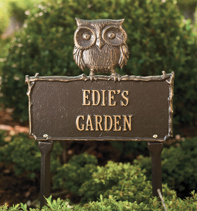 6475: Owl Garden Sign - Personalized (Product Detail)