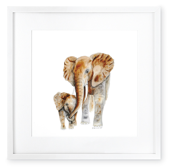 7394: Mom and Baby Elephants Wall Art (Product Detail)