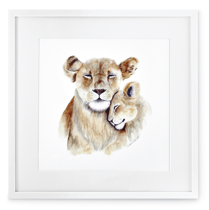 7395: Mom and Baby Lions Wall Art (Product Detail)