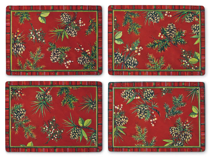 7377: Pinecones Placemats (Set of Four) (Product Detail)