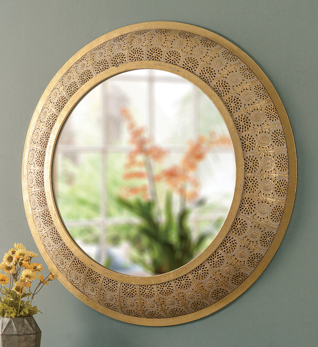 7474: Filigree Round  Mirror (Product Detail)